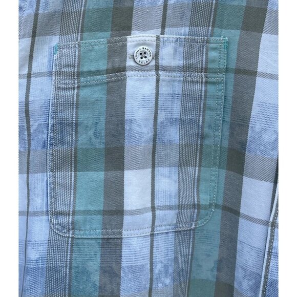 Tommy Bahama Mens Medium Walkabout Plaid Long Sleeve Button Front Shirt Air Blue - Picture 7 of 9